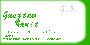 gusztav manit business card